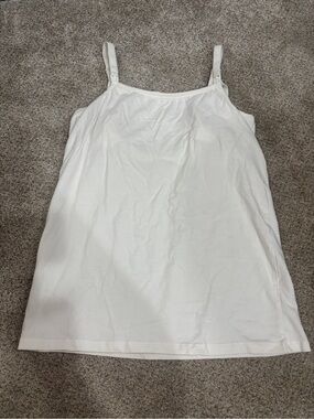 Kindred Bravely Organic Cotton White Nursing Pumping Tank Medium